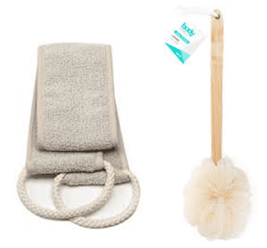 washcloth with handles and long-handled sponge