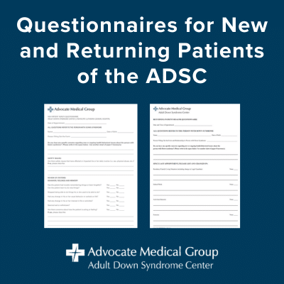 Questionnaires for new and returning patients of the ADSC