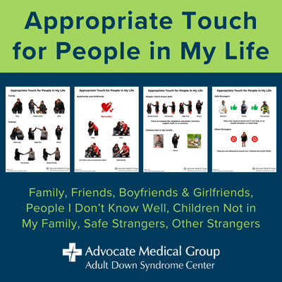 Visual about appropriate touch for people in my life