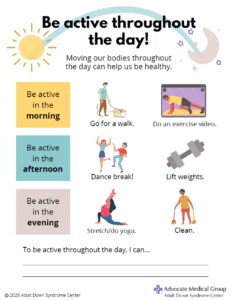 Be active throughout the day visual