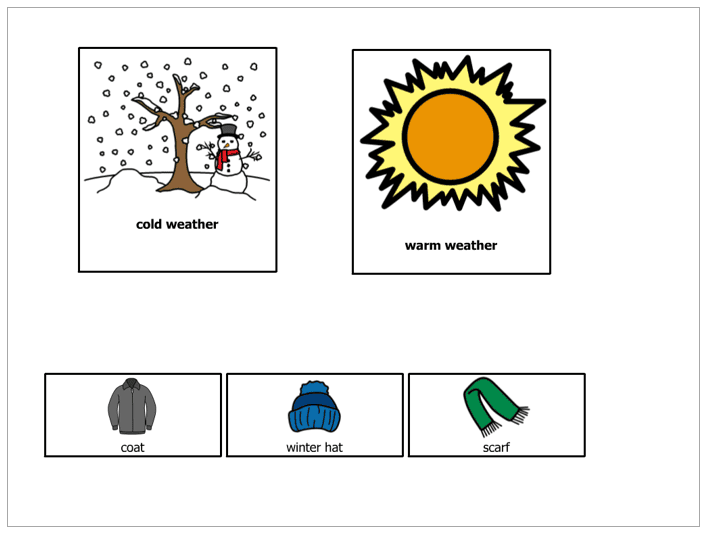 Clothing for cold vs. warm weather