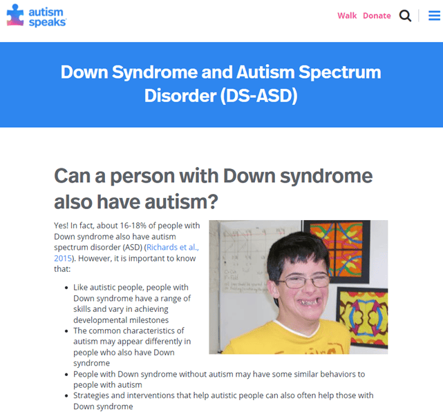 DS-ASD_Autism_Speaks_page