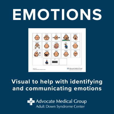 Emotions. Visual to help with identifying and communicating emotions.