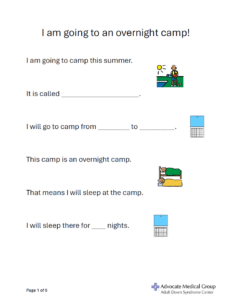 Going to Overnight Camp Story