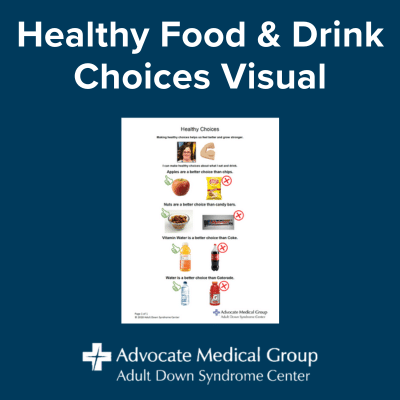 Healthy food and drink choices visual