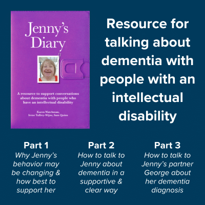 Jenny's Diary. Resource for talking about dementia with people with an intellectual disability.