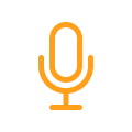 Icon of a standing microphone
