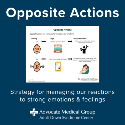 Opposite actions. Strategy for managing our reactions to strong emotions and feelings