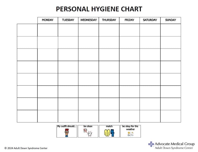 Personal_hygiene_chart_blank_template