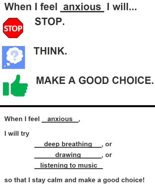 Plan for managing my emotions