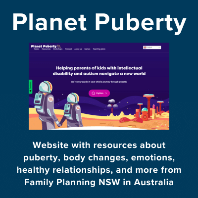 Planet Puberty. Website with resources about puberty, body changes, emotions, healthy relationships, and more from Family Planning NSW in Australia.