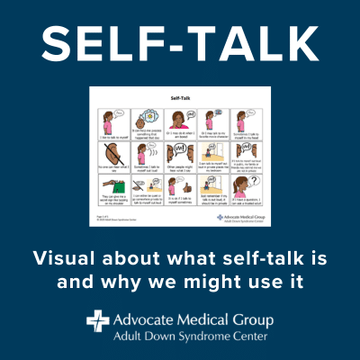 Self-talk. Visual about what self-talk is and why we might use it.