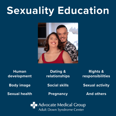 Sexuality education. Human development, body image, sexual health, dating and relationships, social skills, pregnancy, rights and responsibilities, sexual activity, and others