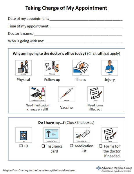 Taking charge of my appointment visual