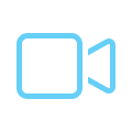 Simple icon of a video camera