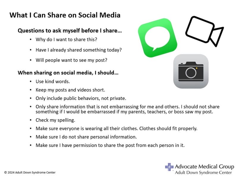 What I can share on social media