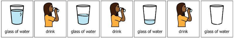 Drinking a glass of water visual, female, dark skin