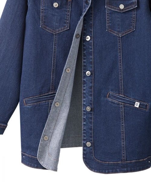 jean shirt with magnetic buttons