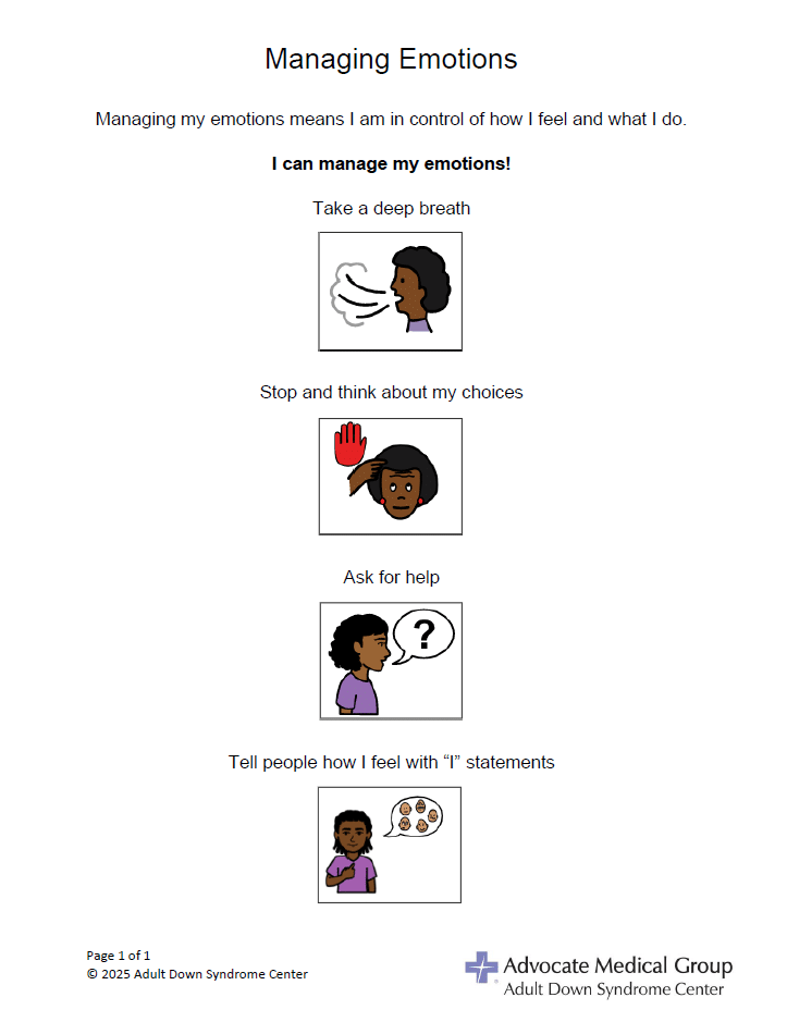 Managing emotions, female