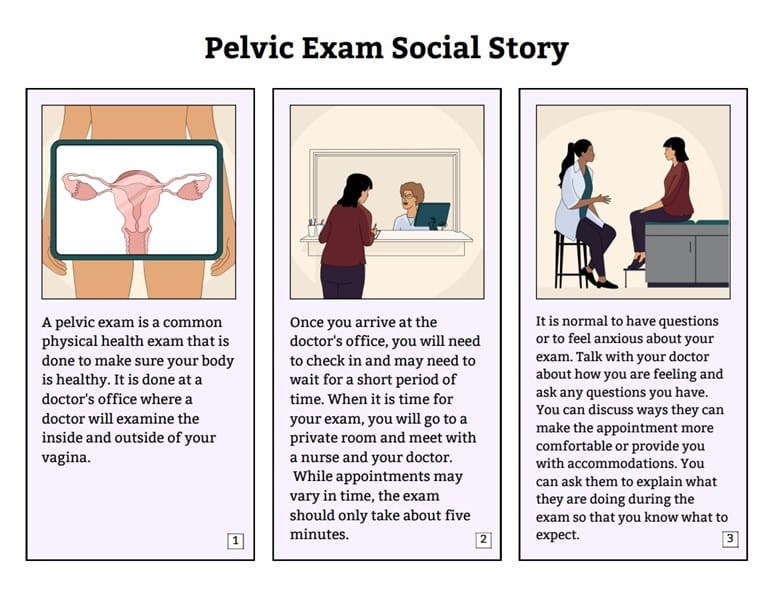 Pelvic exam social story from SexEdVA