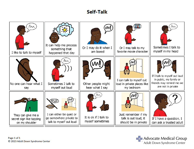 Self-talk, man, dark skin tone, opens in new window