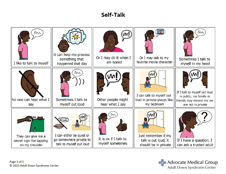 Self-talk, woman, dark skin tone