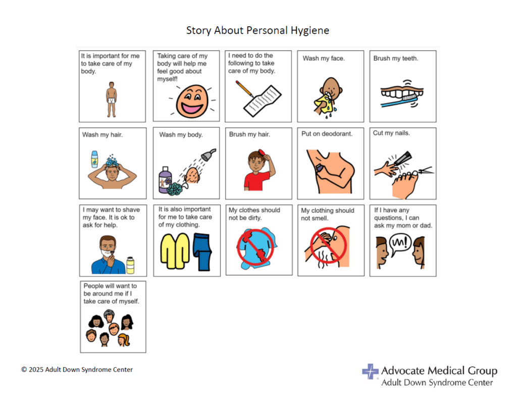 Story about personal hygiene for boys/men - lighter skin
