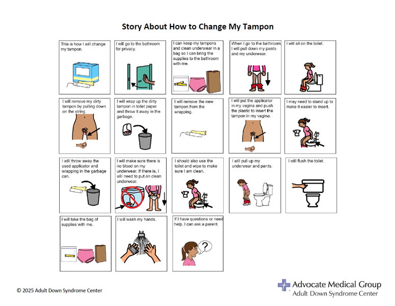 Story about how to change my tampon with woman with lighter skin