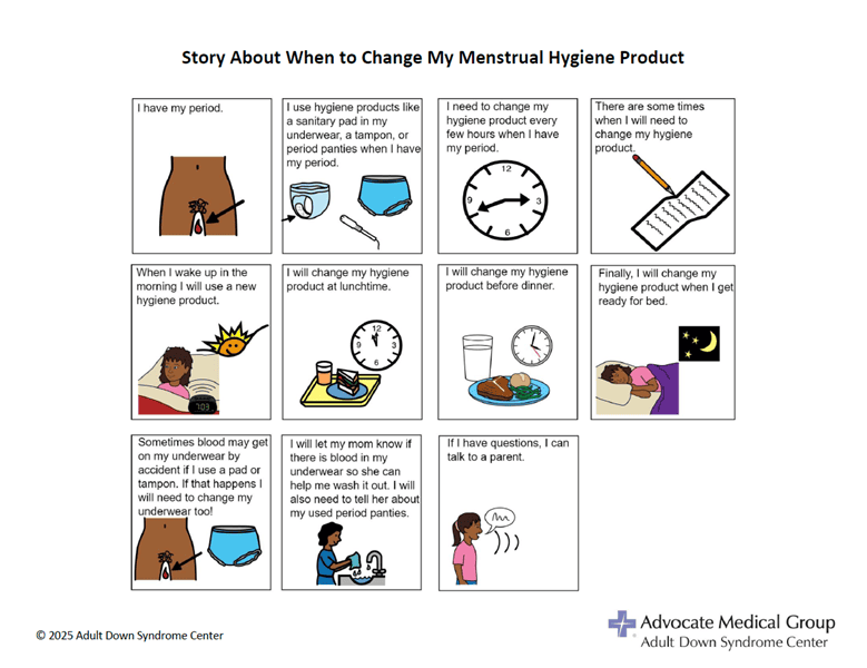 Story about when to change my menstrual hygiene product